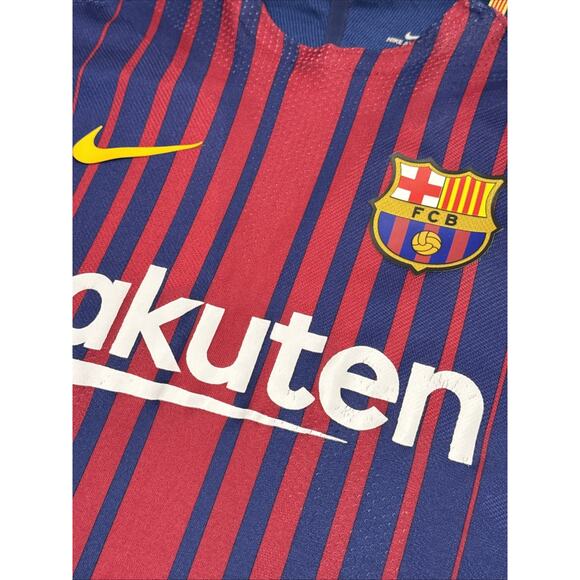 BARCELONA 17/18 HOME FOOTBALL SOCCER JERSEY NIKE sz 2XL MEN PLAYER VERSION - Picture 2 of 7